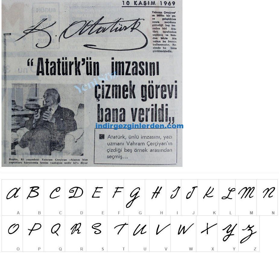 Atatürk El Yazısı Fontu