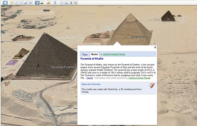 Google Earth Pro'daki piramitler