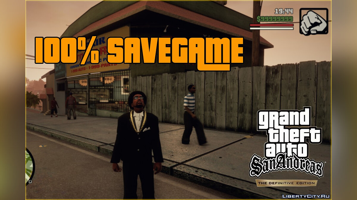 Download 100% Save "Game 100% Completed" for GTA San Andreas: The Definitive Edition
